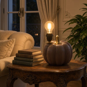 Pied de lampe - Automne-Chocolat