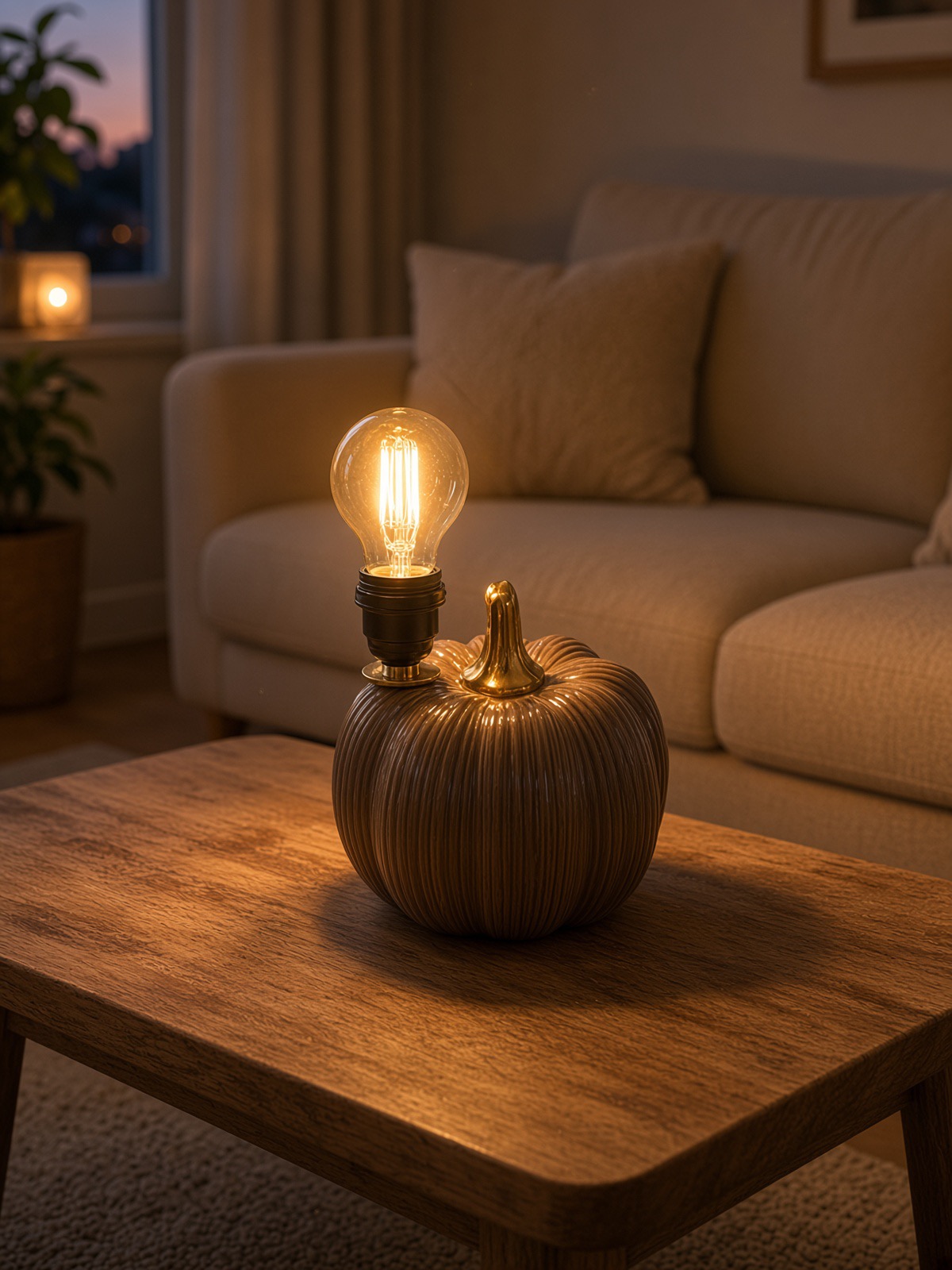 Pied de lampe - Automne-Chocolat – Image 6